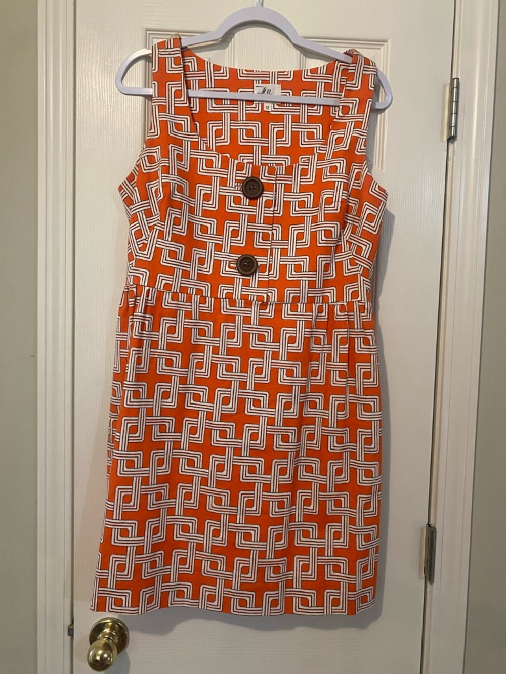 Vintage Original Milly Of New York Geometric Print Dress 12